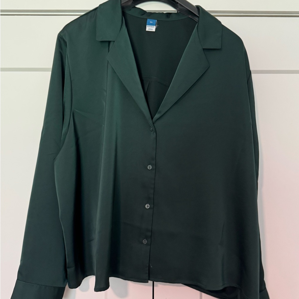 Old Navy Green Long Sleeve Button Down Shirt